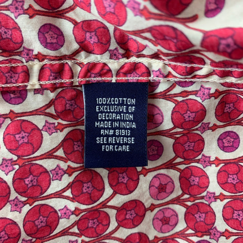 ROBERT GRAHAM Size S Red & White Floral Cotton Button Up Long Sleeve Shirt