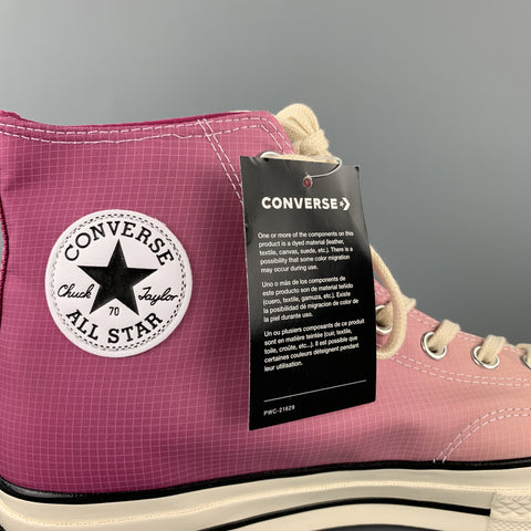 CONVERSE Size 12 Raspberry & Pink Gradient Nylon High Top Sneakers