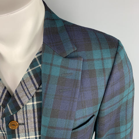 VIVIENNE WESTWOOD Size 40 Plaid Blackwatch Wool Vest Layer Sport Coat