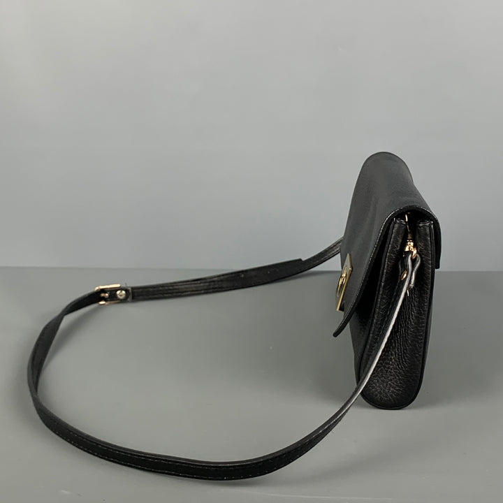 VERSACE COLLECTION Black Pebble Grain Leather Handbag & Leather Goods