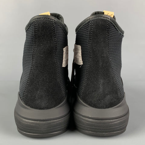 VISVIM Talla 10.5 Zapatillas altas Lanier de material mixto negro
