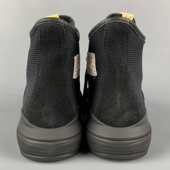 VISVIM Size 10.5 Black Mixed Material Lanier High-Top Sneakers