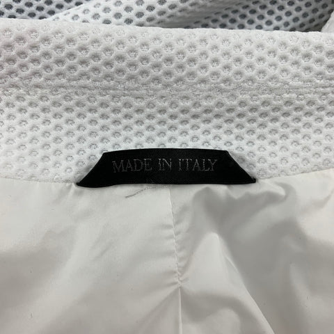 GIORGIO ARMANI Size 38 White Honeycomb Polyamide Sport Coat
