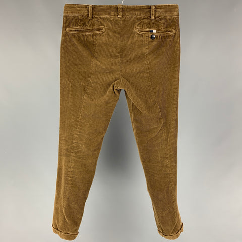 PAUL SMITH Size 32 Brown Corduroy Button Fly Casual Pants