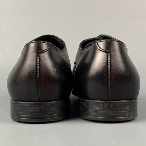 GIORGIO ARMANI Size 9.5 Black Leather Oxford Lace Up Shoes