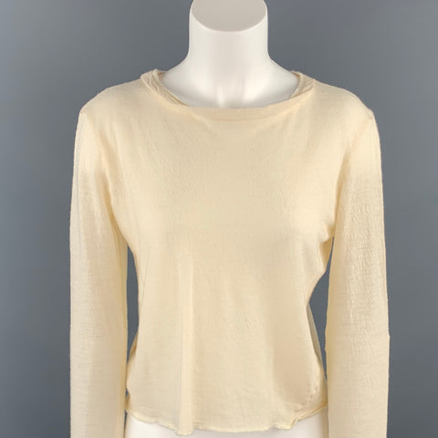 MAISON MARTIN MARGIELA Size M Beige Knitted Wool Pullover