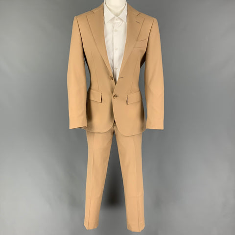SUITSUPPLY Size 34 Camel Wool Single Breasted Suit