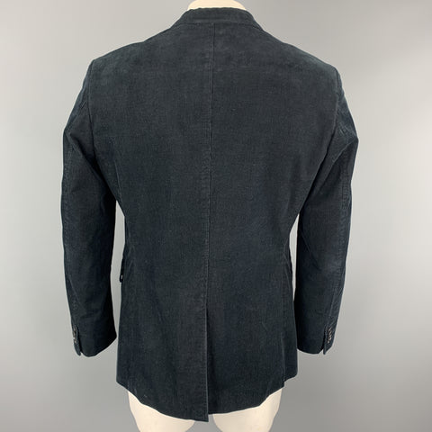 BANANA REPUBLIC Size 42 Navy Corduroy Peak Lapel Double Buttoned Sport Coat