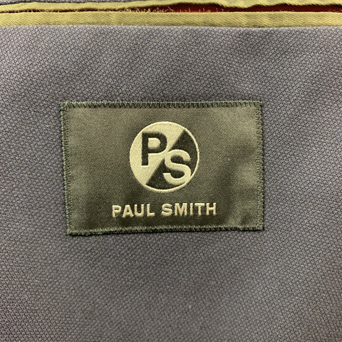 PS by PAUL SMITH Chest Size 44 Solid Navy Cotton / Elastane Sport Coat