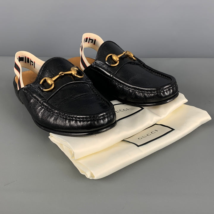 GUCCI Size 6 Black Solid Leather Loafers – Sui Generis  display picture 2