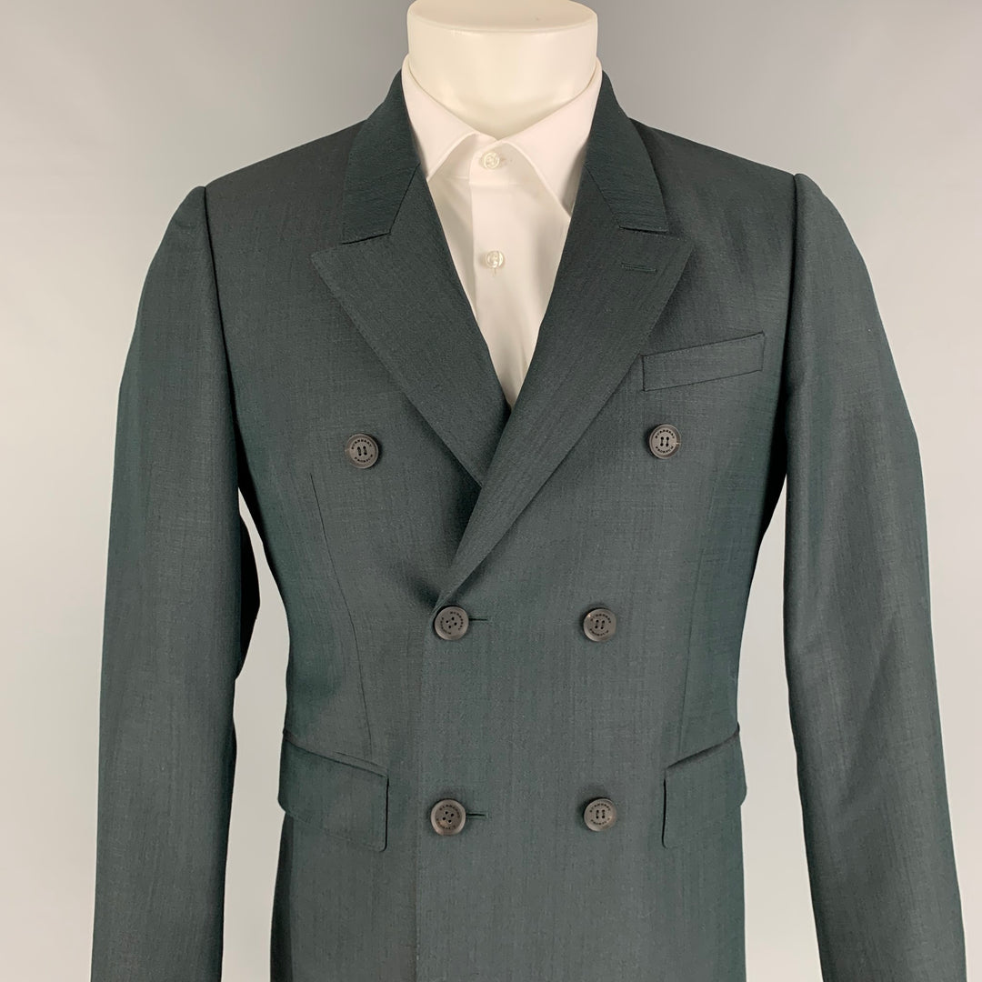 BURBERRY PRORSUM Size 36 Regular Green Mohair / Wool Sport Coat