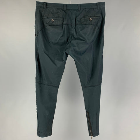 LANVIN Size 34 Navy Cotton Slim Fit Casual Pants