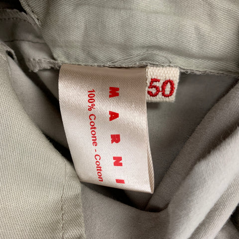 MARNI Size 34 Stone Cotton Button Fly Casual Pants