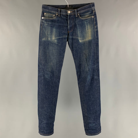 Vaqueros con botones desgastados de algodón azul talla 26 de APC