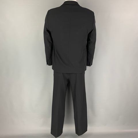 GIORGIO ARMANI Size 42 Black Wool Notch Lapel Suit