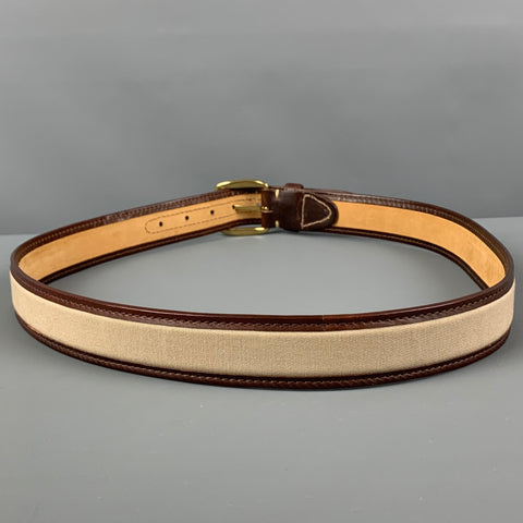 BILLS KHAKIS Size 44 Taupe Brown Fabric Leather Belt