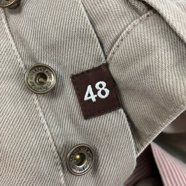 BRUNELLO CUCINELLI Taille 32 Jean à braguette boutonnée en coton beige