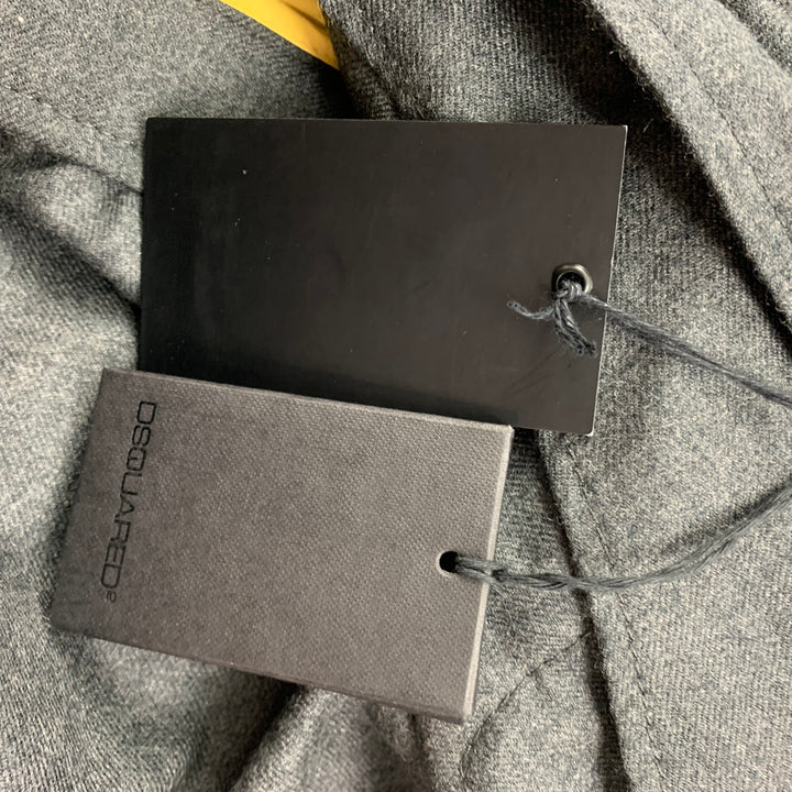 DSQUARED2 Combinaison ceinturée en laine gris foncé taille 10