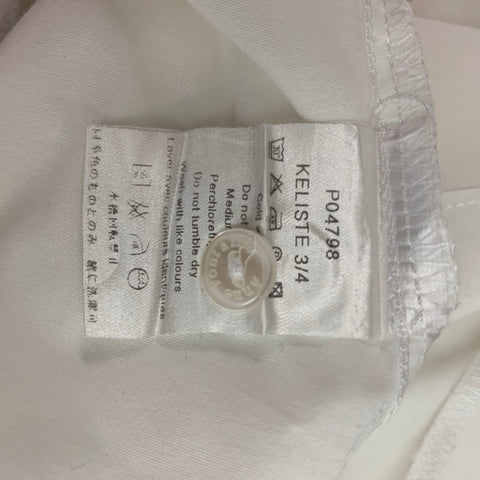 ANNE FONTAINE Taille 6 Chemisier uni en coton blanc manches 3/4