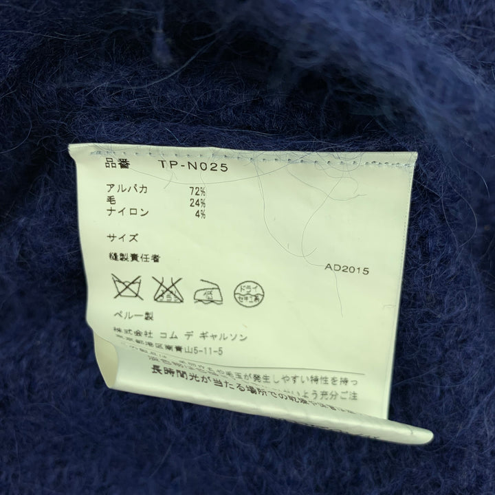 COMME des GARCONS TRICOT Size L Teal Alpaca Blend Textured Sweater