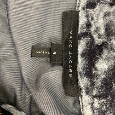 MARC JACOBS Minivestido de poliéster metalizado gris oscuro talla 4