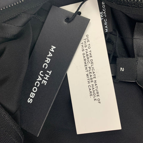 MARC JACOBS Vestido lencero Liz de encaje de poliéster negro talla 2