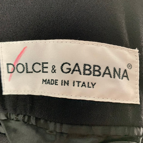 DOLCE & GABBANA Chest Size 40 Black Cashmere Blend Jacket