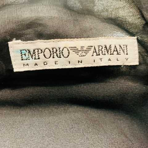 EMPORIO ARMANI Taille S Manteau zippé à volants en polyester noir