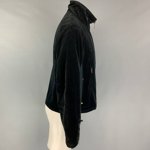EMPORIO ARMANI Size S Black Cotton Zip Up Jacket