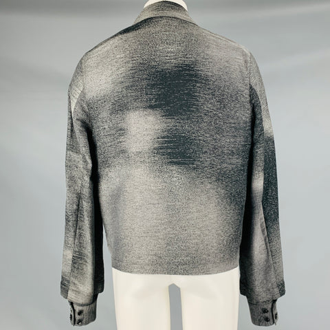 TAAKK Size M Grey Black Ombre Cotton Polyester Jacket