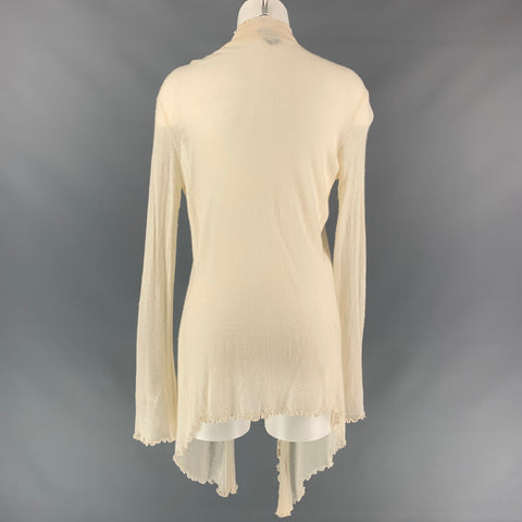 MAGASCHONI Size XS Cream Cashmere Open Front Cardigan