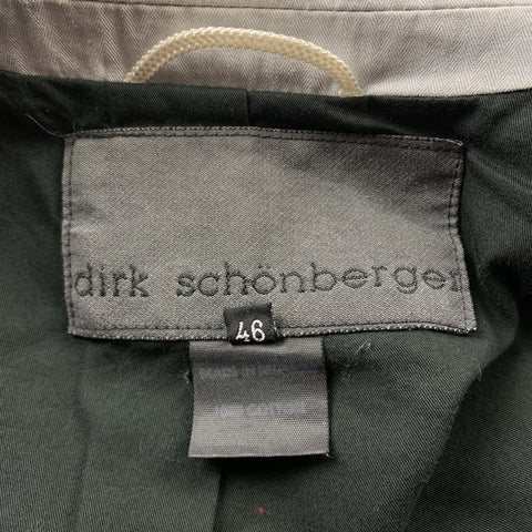 DIRK SCHONBERGER Size 36 Gray Cotton Peak Lapel Sport Coat