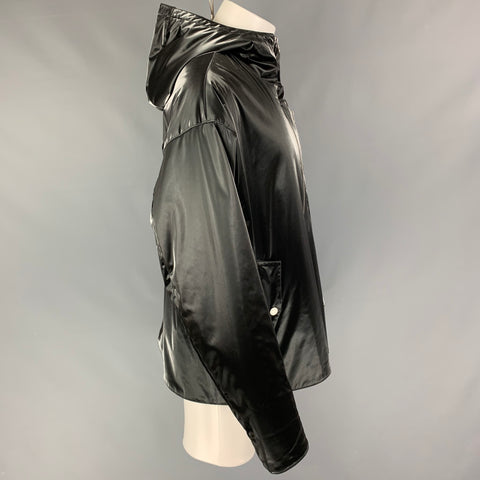 HERMES Size 40 Charcoal Reflective Tech 2H Hooded Jacket