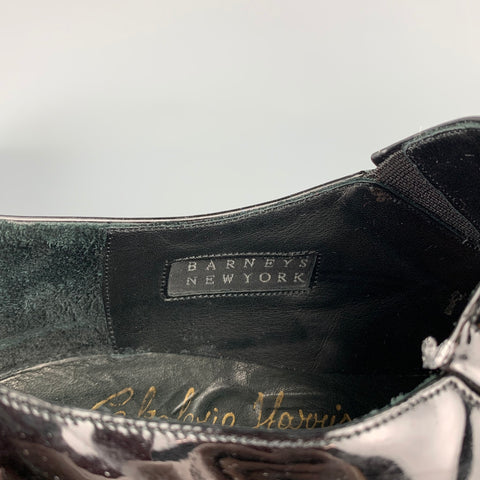 CALZOLERIA HARRIS for BARNEYS NEW YORK Size 10 Black Patent Leather Slip On Loafers