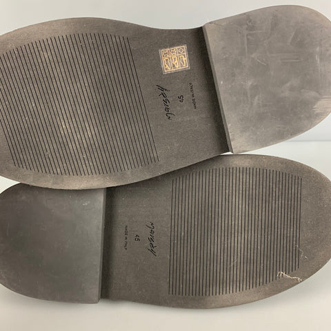 MARSELL Talla 12 Zapatos con cordones y plataforma de cuero antiguo negro