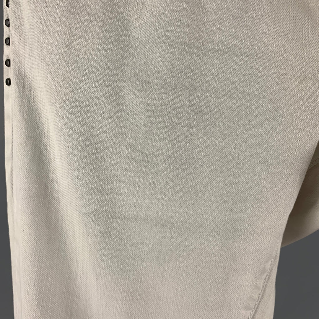 JOHN VARVATOS * U.S.A. Size 31 Light Blue Studded Cotton Elastane Jeans