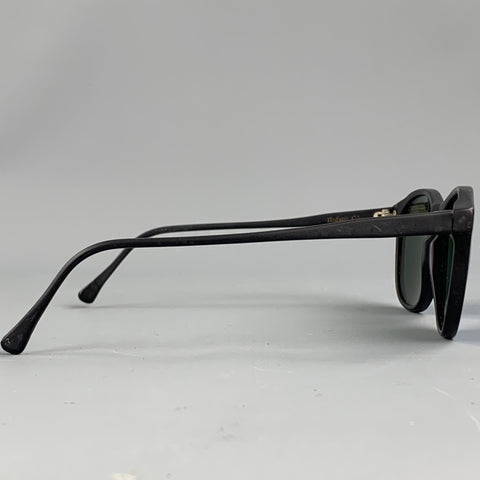 ILLESTEVA Black Acetate Oval Sunglasses
