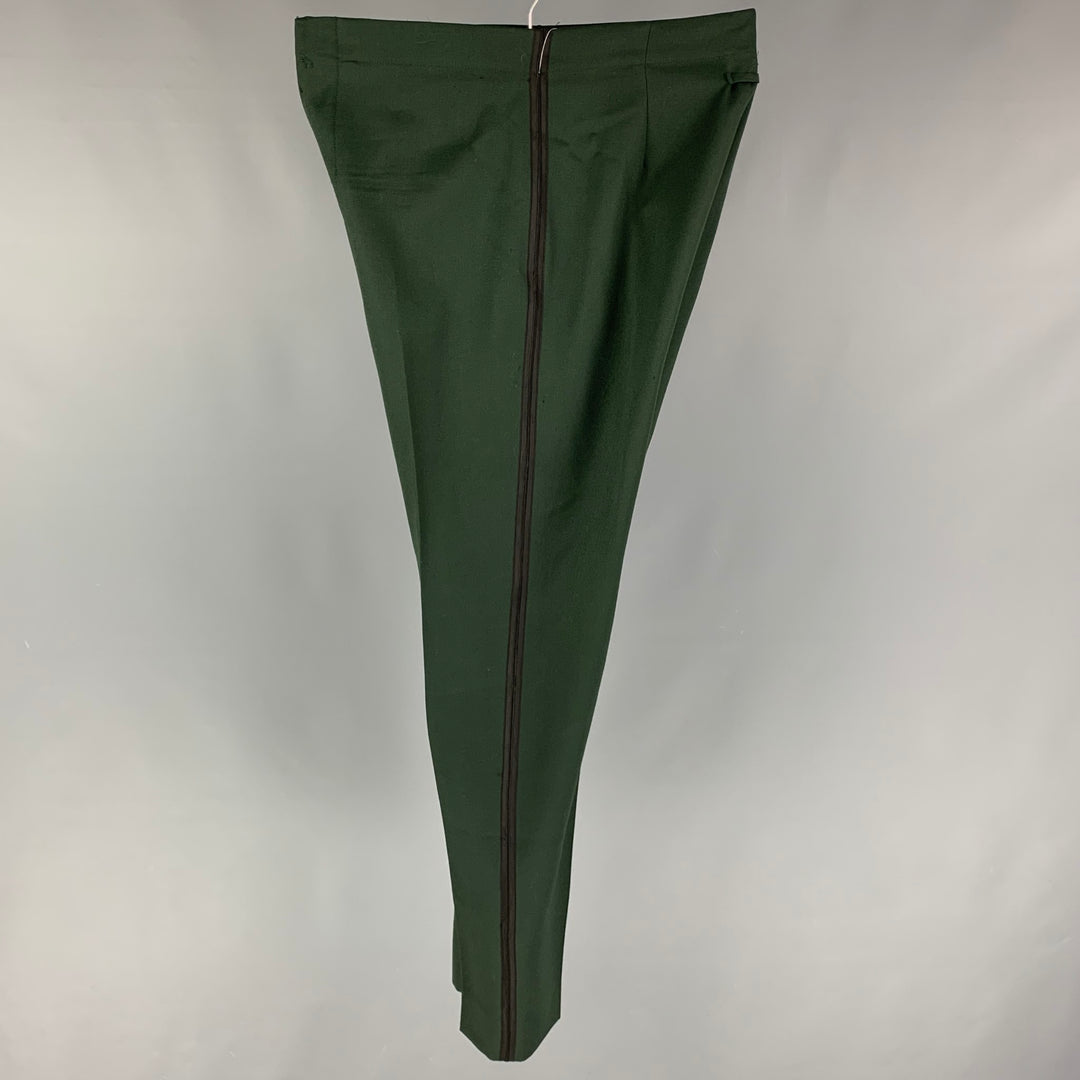 Vintage JEAN PAUL GAULTIER Size 34 Forest Green High Waisted Dress Pants