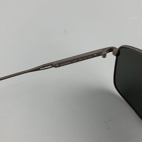 BOTTEGA VENETA Charcoal Metal Intrecciato Panel Sunglasses