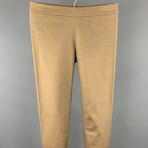 RALPH LAUREN Blue Label Taille 2 Leggings en coton sergé kaki