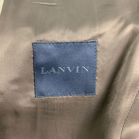 LANVIN Size 38 Regular Light Grey Heather Wool Notch Lapel Sport Coat