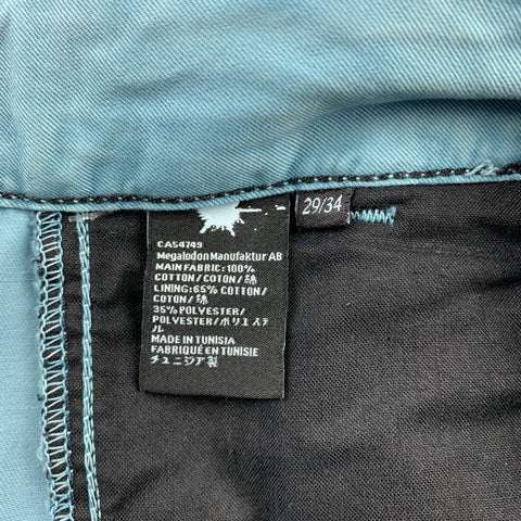 DR. DENIM Size 29 Light Blue Cotton Button Fly Casual Pants