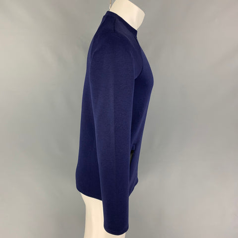 NATIVE YOUTH Size S Navy Polyester Blend Crew-Neck Pullover