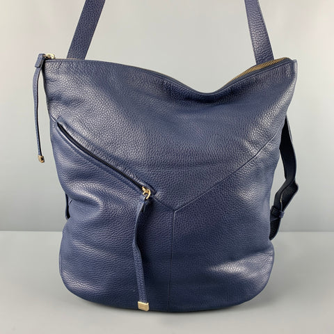 FURLA Navy Pebble Grain Leather Shoulder Bag Handbag