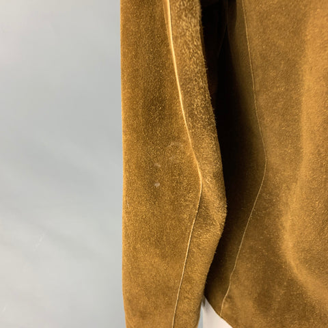 JOHN VARVATOS Taille 42 Veste simple boutonnage en daim marron