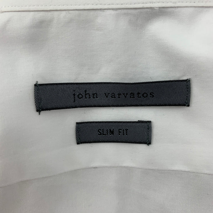JOHN VARVATOS Size S White Cotton Button Up Long Sleeve Shirt