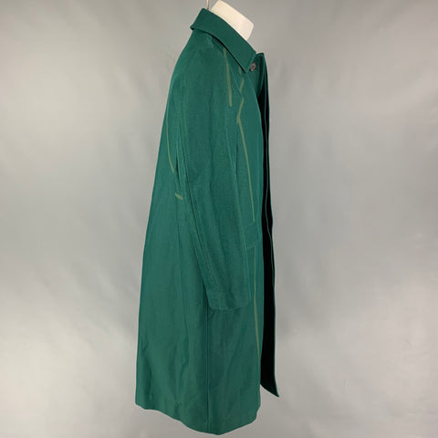 CHRISTIAN DADA Size 36 Green Wool Polyester Oversized Taped Overcoat