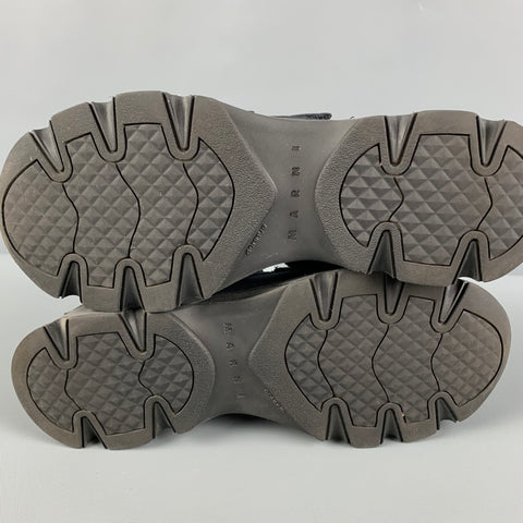 MARNI Size 6 Black Hook & Loop Closure Sneakers