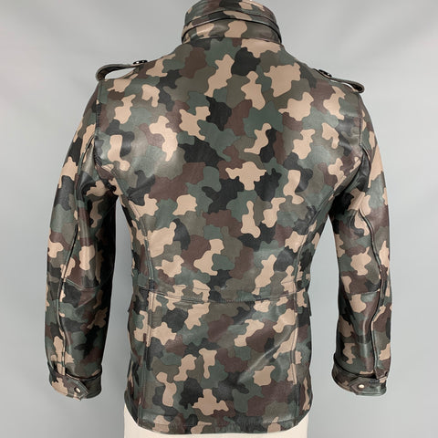 BO MIKE RONNY Size XL Olive & Taupe Camo Parka Jacket