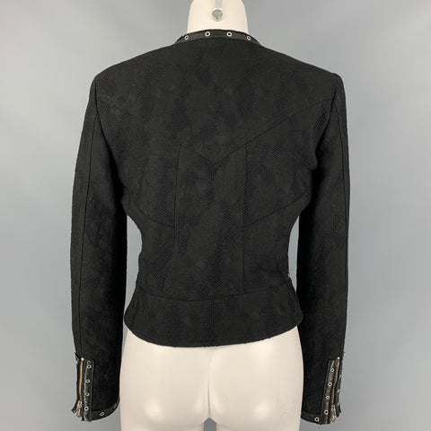 VERSACE JEANS COUTURE Size M Black Jacquard Zip Up Jacket